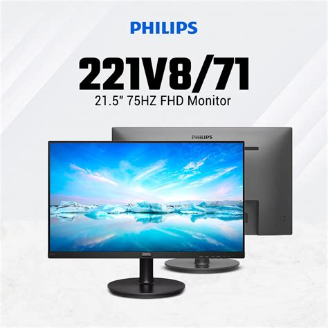 Easypc Philips 221v8 71 21 5 Inch 75hz Fhd Monitor Va Lcd Black