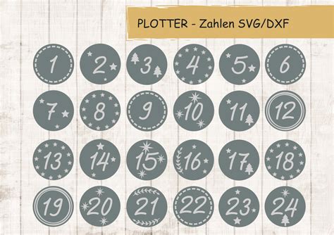 NEU Plottervorlage Zahlen Adventskalender Fotos Und Abbildungen