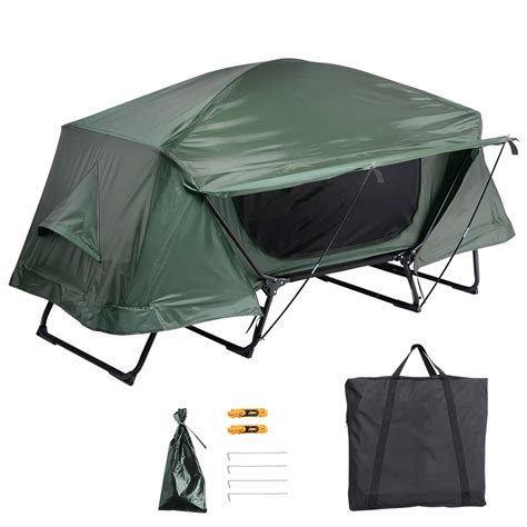 Folding 1/2 Person Elevated Camping Tent Cot Waterproof Hiking Outdoor w/ Bag | eBay