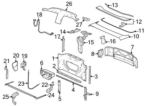 Chevrolet SSR Convertible Top Stowage Compartment Latch - 19120672 | GM Parts Bin