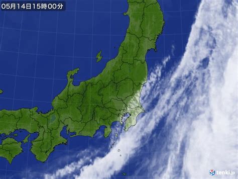 過去の気象衛星東日本2024年05月14日 日本気象協会 Tenkijp