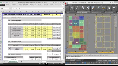 PREDIMENSIONAMIENTO ESTRUCTURAL DE EDIFICIO 4 NIVELES Xlsx YouTube