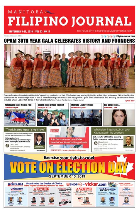 Filipino Journal Manitoba Edition September 05 20 2019 By Filipino