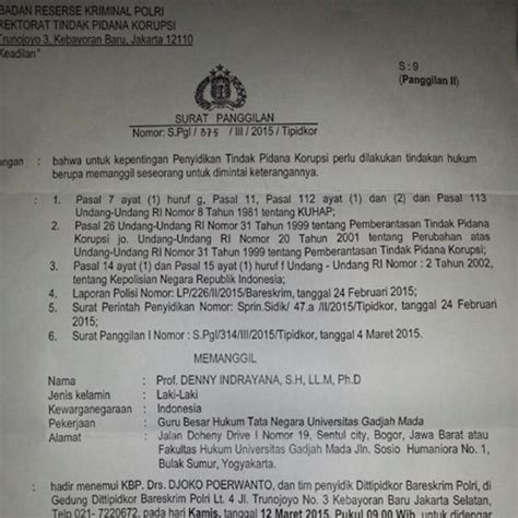 Contoh Surat Panggilan Polisi Koleksi Gambar