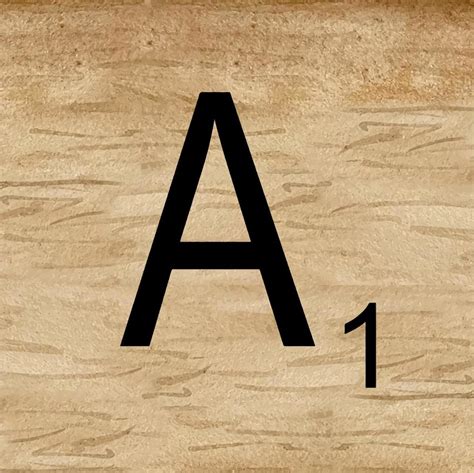 Watercolor Illustration Of Letter A In Scrabble Alphabet Wooden Scrabble Tiles To Compose Your