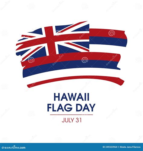 Hawaii Flag Day Vector Stock Vector Illustration Of America 249323964