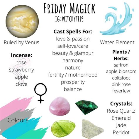 Tips for Witches Everywhere! on Instagram: "Friday magick 💕" | Magick, Magic day, Magick book