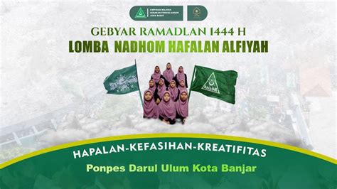 Lomba Hafalan Nadhom Alfiyah Ponpes Darul Ulum Kota Banjar Ansor