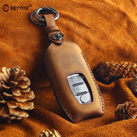 Keyyou Genuine Leather Car Key Case Cover For Audi A1 A2 A3 A4 A5 A6 A7