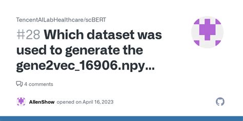 Which Dataset Was Used To Generate The Gene Vec Npy File Issue