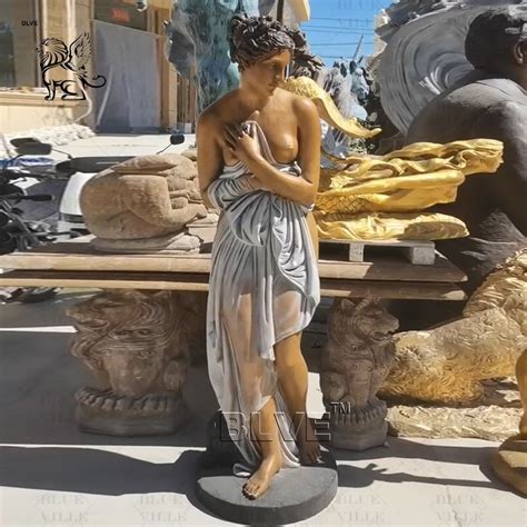 Garden Decoration Outdoor Metal Art Life Size Sexy Naked Woman Bronze