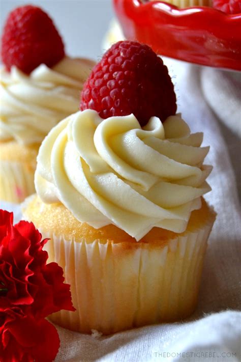 White Chocolate Raspberry Cupcakes The Domestic Rebel