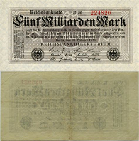 5 000 000 000 Mark Reichsbanknote Alemania 1871 1948 Numista