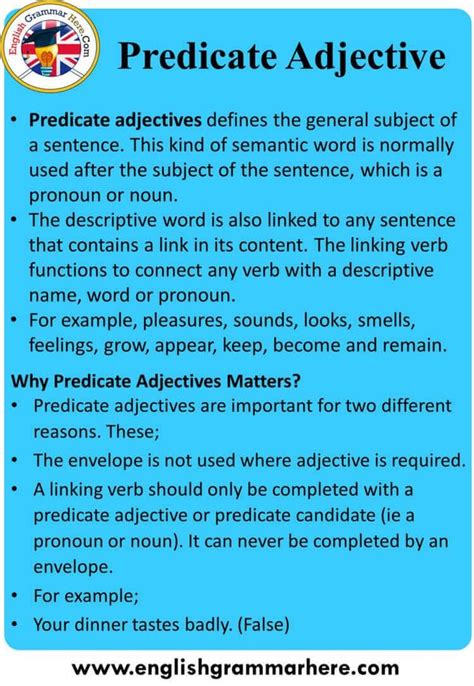 Pin By Rashidah Abdullah On Adjectives Predicate And Nominative