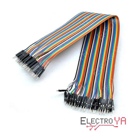 40 Cables Dupont Macho Macho 20cm Para Protoboards En Electroya