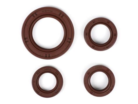 Oil Seal Set For Crankshaft Polini Ptfe Fkm Piaggio Cc Stroke