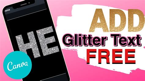 Diy Glitter Foil Text In Canva Tutorial Free Version Youtube