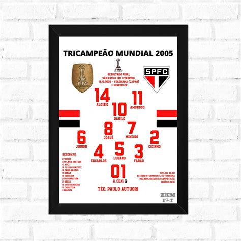 Quadro Decorativo Placa Escala O S O Paulo Campe O De Futebol T Tulo