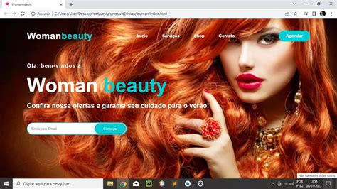 Landing Page Para Sal O De Beleza Em Html E Css Youtube