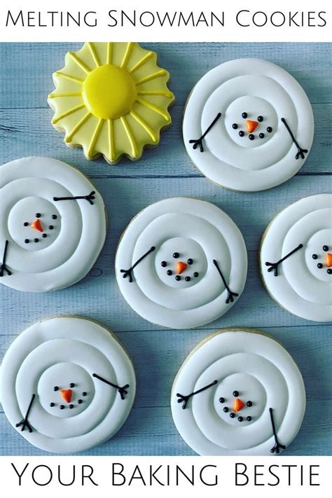 How To Make Melting Snowman Cookies Christmas Sugar Cookies Decorated Easy Christmas Cookies