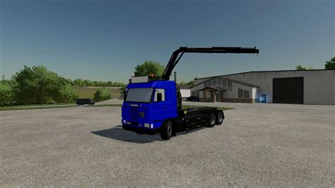 Scania 143m V8 Hooklift V10 Fs22 Mod Farming Simulator 22 Mod