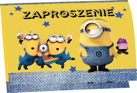 Zaproszenia Urodzinowe Minionki Niska Cena Na Allegro Pl