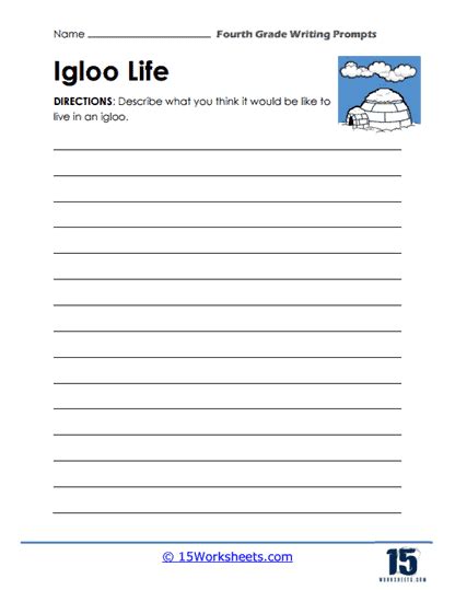 4th Grade Writing Prompt Worksheets