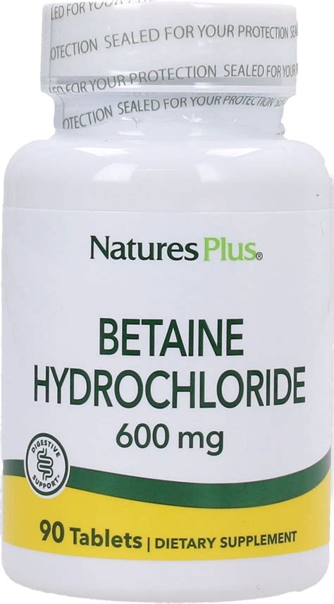 Betaine Hydrochloride 90 Tablets Naturesplus Vitalabo Online Shop Europe