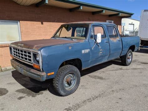 1981 Dodge W250 Crew Cab 4x4 Dana 60 Front And Rear Np205 Transfer Case V8 Classic Dodge W250