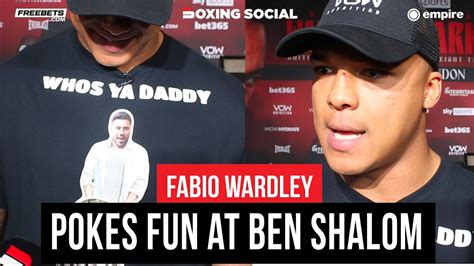 Fabio Wardley Pokes Fun At Ben Shalom Frazer Clarke With Who S Your