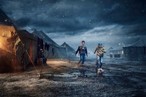 Syrian Refugees Winter Campaign Qatar Charity Org On Behance