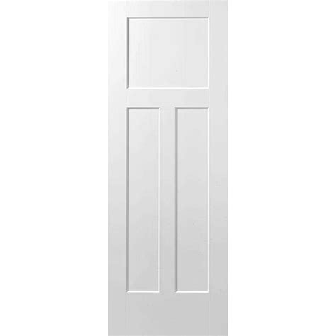 Masonite 30 In X 80 In 3 Panel Winslow Primed Solid Core Composite Interior Door Slab Primed