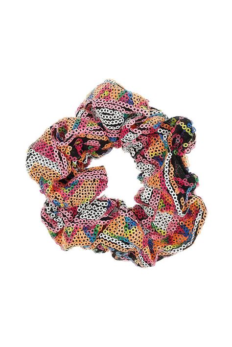 Patterned Sequin Hair Scrunchie Silk Chiffon Scarves Chiffon Scarf