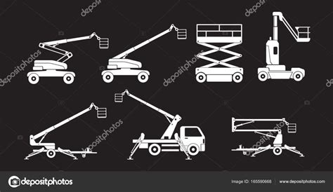 Set Of Lifting Machine Icons Stock Vector Image By WINS86 165590668