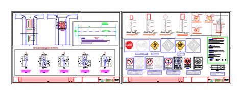 AutoCAD də Üfüqi və Şaquli İşarə Planı CAD kitabxanası