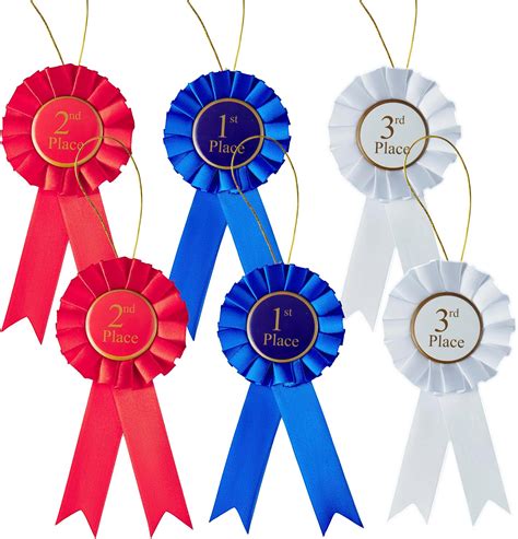 Amazon TOTiyea Award Ribbon Rosette Set Honorable Ribbon Badge