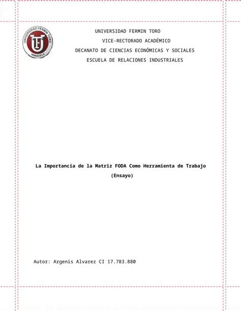 Matriz Foda Una Herramienta Excelente Importancia De La Matriz Hot