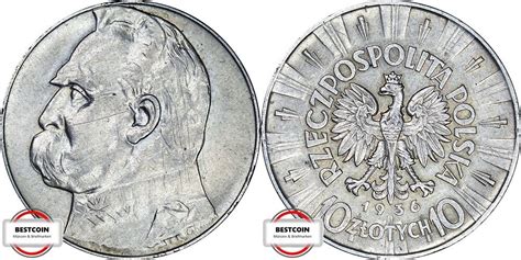 POLEN 10 Zloty 1936 KM 29 Jozef Pilsudski Fast VZ MA Shops