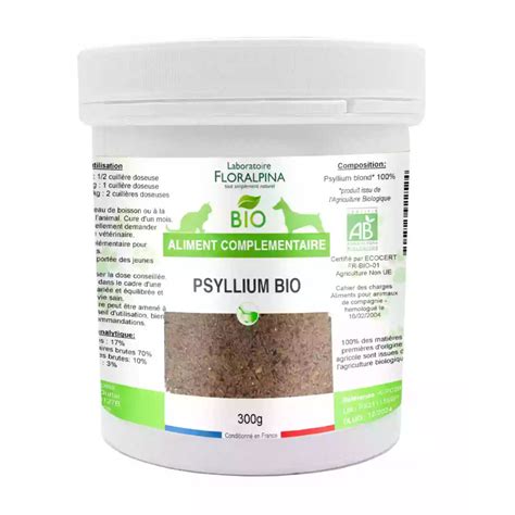 Psyllium Pour Chien Et Chat Bio Floralpina