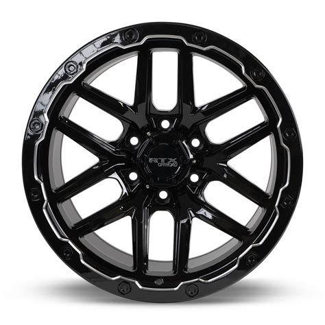 Volcano Offroad Gloss Black Milled Edge Wheel Rtx Point S