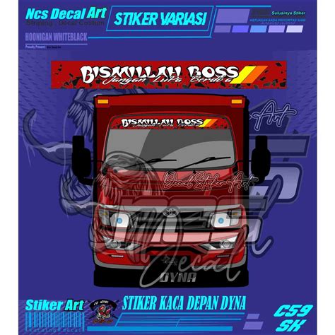 Stiker Kaca Depan Truk Homecare24