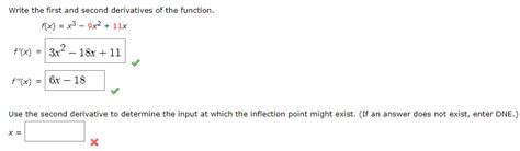 Solved Write The First And Second Derivatives Of The