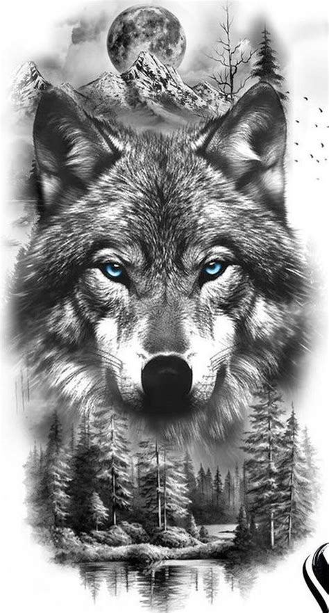 Pin By Rosalinda Bishop On Boredpanda In Wolf Tattoo Design