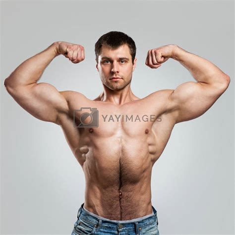 Handsome Muscular Guy With Naked Torso By Rufatjumali Vectors Illustrations With Unlimited