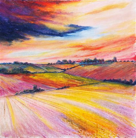 Red Sky over the fields | Hogan Art