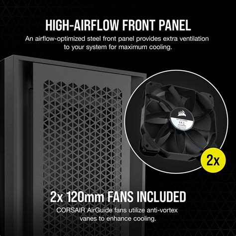 Corsair 5000d Airflow Tempered Glass Mid Tower Atx Case High Airflow