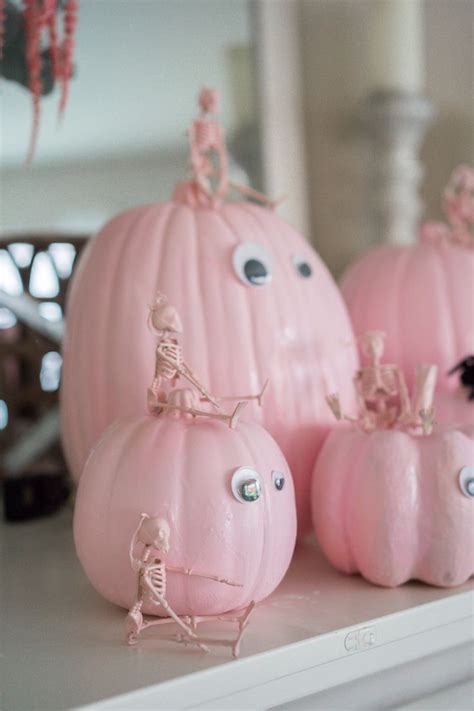 Pink Pumpkin Decorations Pink Pumpkins Easy Diy Halloween