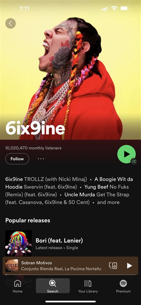 Back To 10 Million Monthly R6ix9ine