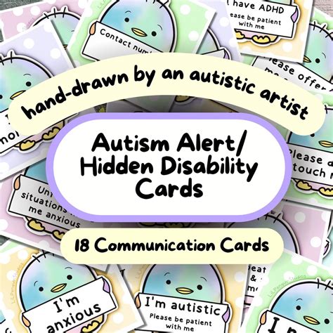 Pc Hidden Disability Cards Digital Nonverbal Kid Adult