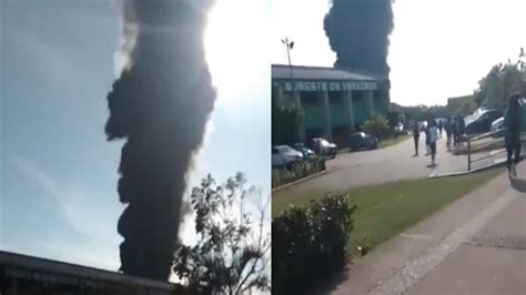 VIDEO Veracruz Incendio en refinería Lázaro Cárdenas de Minatitlán